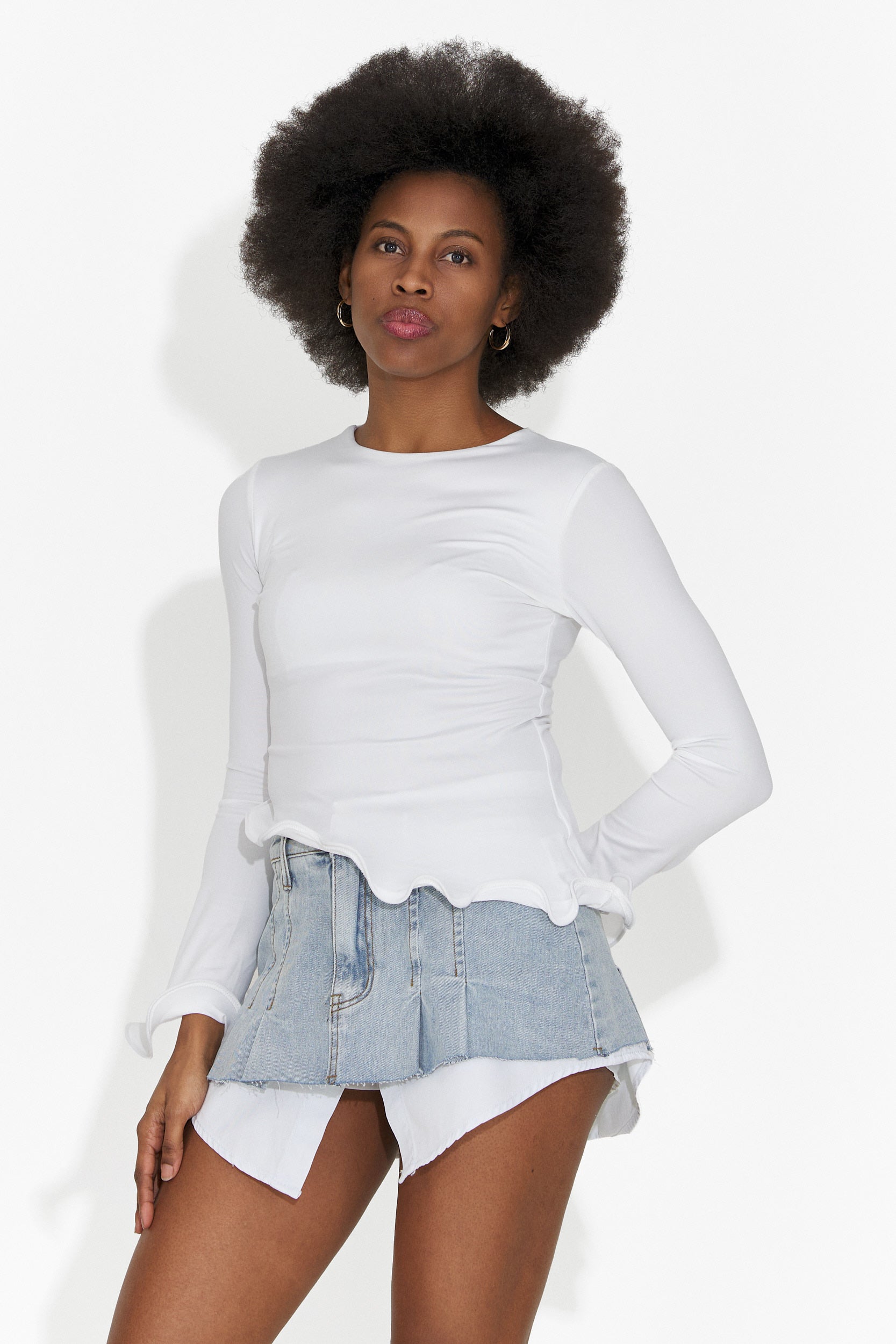Bluza dama casual alba Enisea Bogas