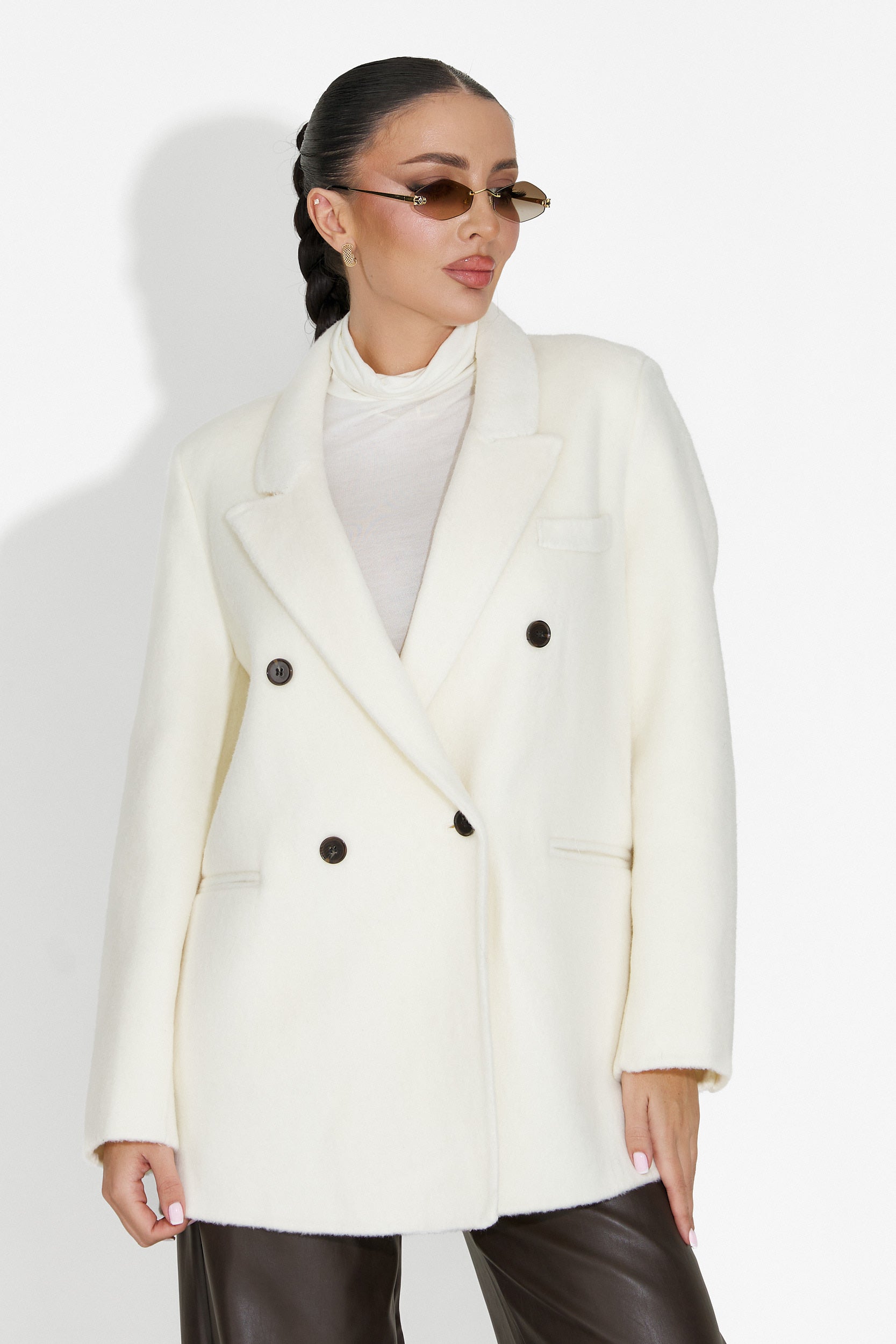 Sacou dama elegant bej Novelia Bogas
